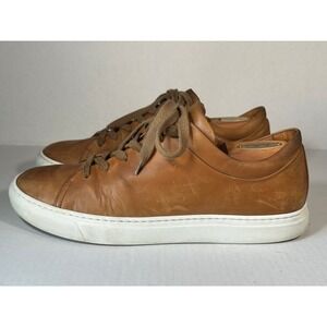 Aquatalia Men's Leather Brown‎ Casual Sneakers Size 10 Made in Italy